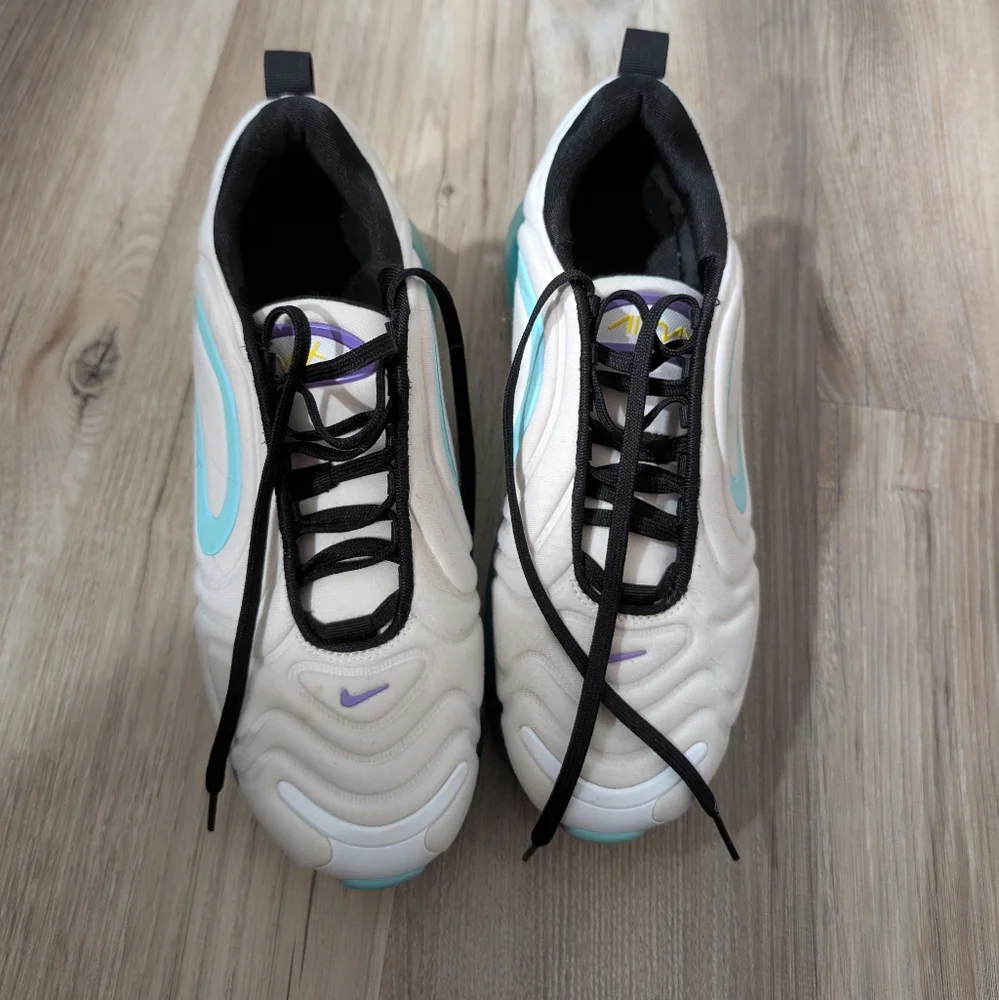 Nike‎ Air Max 720, Size 6.5Y (W8) White Aurora Running Shoe, Athletic, Sporty